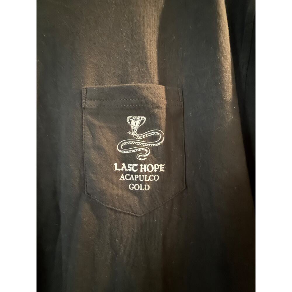Acapulco Gold LAST HOPE Snake Skull Bones Black Longleeve Shirt Men LARGE NWOT - Picture 4 of 7